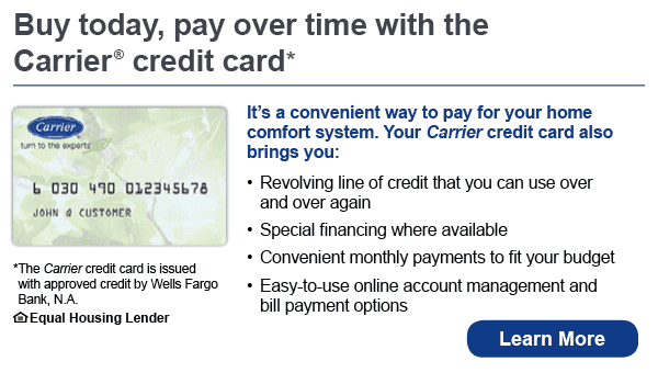 Carrier credit card financing infographic